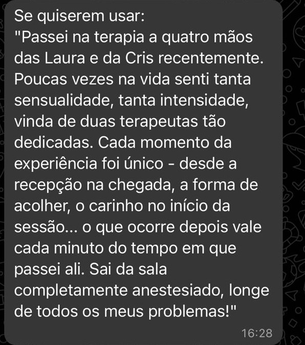 Print da mensagem recebida no WhatsApp
